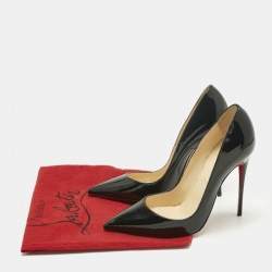 Pre Owned Christian Louboutin Black Patent Leather So Kate Pumps Size 38