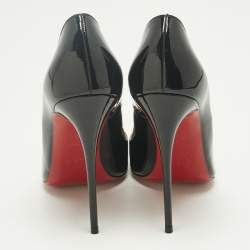 Pre Owned Christian Louboutin Black Patent Leather So Kate Pumps Size 38