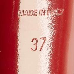 Pre Owned Christian Louboutin Yellow Suede Lady Daf Platform Ankle Boots Size 37