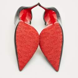 Pre Owned Christian Louboutin Black Patent Leather Iriza D'orsay Pumps Size 41