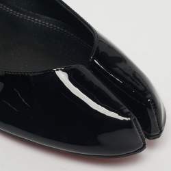 Pre Owned Christian Louboutin X Maison Margiel  Black Patent Leather Ballet Flats Size 37