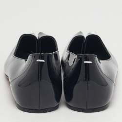 Pre Owned Christian Louboutin X Maison Margiel  Black Patent Leather Ballet Flats Size 37
