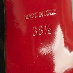 Pre Owned Christian Louboutin Black Patent Leather Decollete Pointed Toe Pumps Size 38.5