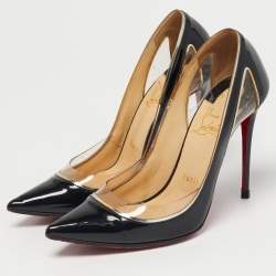 مملوكة مسبقًا Christian Louboutin Tricolor Patent Leather and PVC Cosmo Pumps Size 36.5
