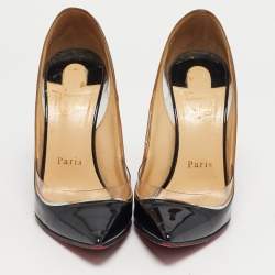 مملوكة مسبقًا Christian Louboutin Tricolor Patent Leather and PVC Cosmo Pumps Size 36.5