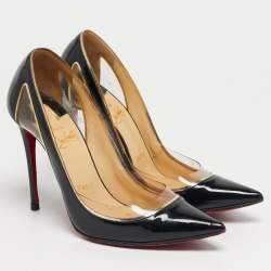 مملوكة مسبقًا Christian Louboutin Tricolor Patent Leather and PVC Cosmo Pumps Size 36.5