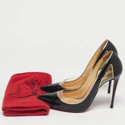 مملوكة مسبقًا Christian Louboutin Tricolor Patent Leather and PVC Cosmo Pumps Size 36.5