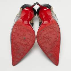 مملوكة مسبقًا Christian Louboutin Tricolor Patent Leather and PVC Cosmo Pumps Size 36.5