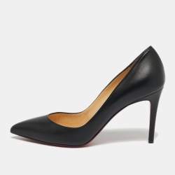 Pre Owned Christian Louboutin Black Leather Kate Pumps Size 39