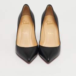 Pre Owned Christian Louboutin Black Leather Kate Pumps Size 39