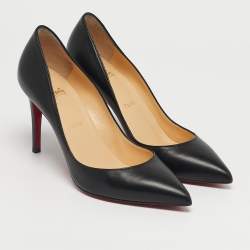 Pre Owned Christian Louboutin Black Leather Kate Pumps Size 39