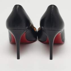 Pre Owned Christian Louboutin Black Leather Kate Pumps Size 39