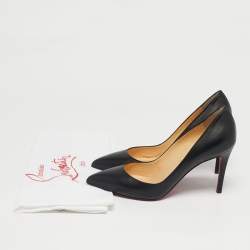 Pre Owned Christian Louboutin Black Leather Kate Pumps Size 39