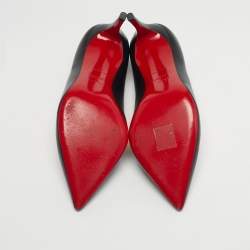 Pre Owned Christian Louboutin Black Leather Kate Pumps Size 39