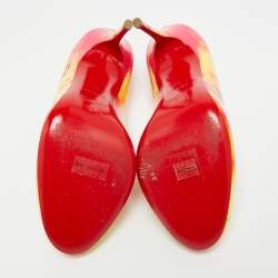 مملوكة مسبقًا Christian Louboutin Fifi Size 35 Multicolor Patent Leather Pumps