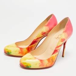مملوكة مسبقًا Christian Louboutin Fifi Size 35 Multicolor Patent Leather Pumps