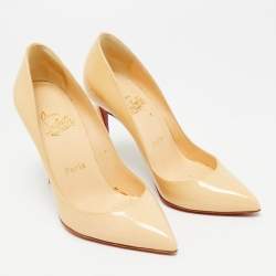 Pre Owned Christian Louboutin So Kate Size 35 Beige Patent Leather Pumps