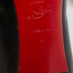 مملوكة مسبقًا Christian Louboutin Very Prive Size 41 Black Leather Peep Toe Pumps