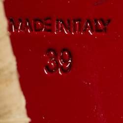 مملوكة مسبقًا Christian Louboutin So Kate Size 39 Beige Python Leather Pumps