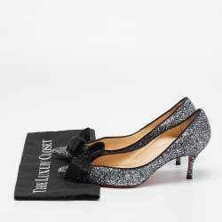 مملوكة مسبقًا حذاء كعب عالي كريستيان لوبوتان غروتا لامع ميتاليك مع قوس مقاس 38