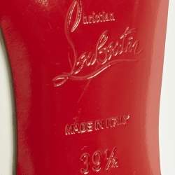 Pre Owned Christian Louboutin So Kate Size 39.5 White Patent Leather Pumps