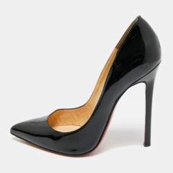 مملوكة مسبقًا Christian Louboutin Pigalle Size 39.5 Black Patent Leather Pumps