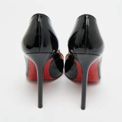 مملوكة مسبقًا Christian Louboutin Pigalle Size 39.5 Black Patent Leather Pumps