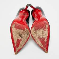 مملوكة مسبقًا Christian Louboutin Pigalle Size 39.5 Black Patent Leather Pumps