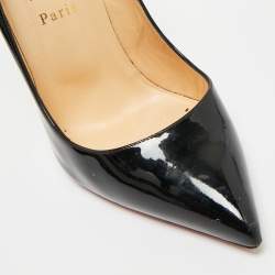 مملوكة مسبقًا Christian Louboutin Pigalle Size 39.5 Black Patent Leather Pumps