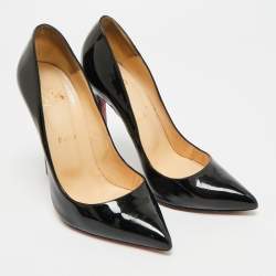مملوكة مسبقًا Christian Louboutin Pigalle Size 39.5 Black Patent Leather Pumps