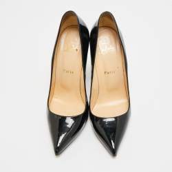مملوكة مسبقًا Christian Louboutin Pigalle Size 39.5 Black Patent Leather Pumps