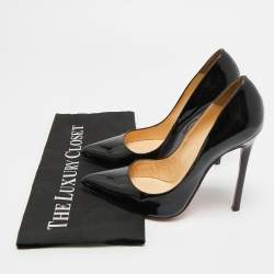 مملوكة مسبقًا Christian Louboutin Pigalle Size 39.5 Black Patent Leather Pumps