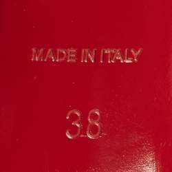 Pre Owned Christian Louboutin Studded Cabo Size 38 Black Leather and Suede Pumps