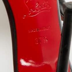 مملوكة مسبقًا Christian Louboutin Iriza Size 37.5 Black Leather D'orsay Pumps