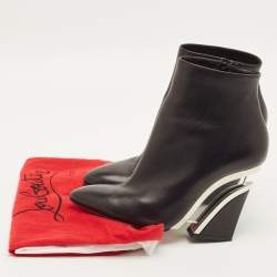 مملوكة مسبقًا حذاء بوت للكاحل كريستيان لوبوتان ليفيتيبوتي جلد أسود مقاس 39
