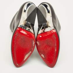 مملوكة مسبقًا حذاء بوت للكاحل كريستيان لوبوتان ليفيتيبوتي جلد أسود مقاس 39