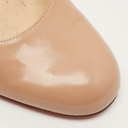 Pre Owned Christian Louboutin Fifi Size 40 Beige Patent Leather Pumps
