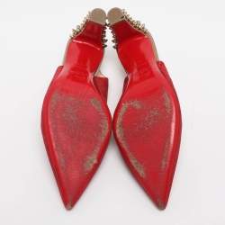 مملوكة مسبقًا Christian Louboutin Lemer Size 37 Red Suede Slingback Pumps