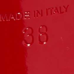 Pre Owned حذاء كعب عالي كريستيان لوبوتان كروس بليك دورساي لامع أسود مقاس 39