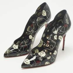 مملوكة مسبقًا Christian Louboutin Hot Chick Size 37.5 Black Patent Leather Pumps