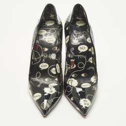 مملوكة مسبقًا Christian Louboutin Hot Chick Size 37.5 Black Patent Leather Pumps