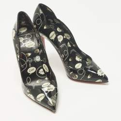 مملوكة مسبقًا Christian Louboutin Hot Chick Size 37.5 Black Patent Leather Pumps