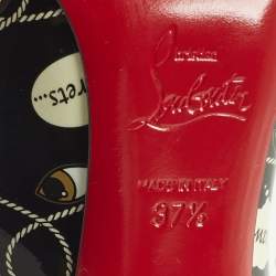مملوكة مسبقًا Christian Louboutin Hot Chick Size 37.5 Black Patent Leather Pumps