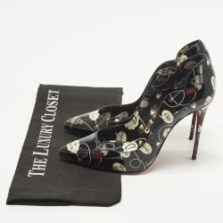 مملوكة مسبقًا Christian Louboutin Hot Chick Size 37.5 Black Patent Leather Pumps