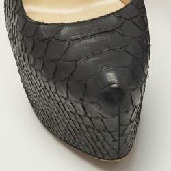 مملوكة مسبقًا حذاء كعب عالي كريستيان لوبوتان لادي داف ماري جين سويدي أسود مقاس 40