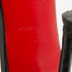 Pre Owned حذاء كعب عالي كريستيان لوبوتان كروس بليك دورساي لامع أسود مقاس 39