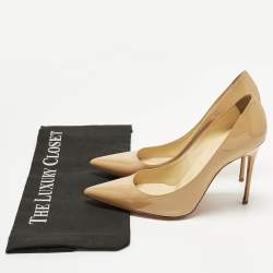 مملوكة مسبقًا Christian Louboutin So Kate Size 38.5 Beige Patent Leather Pumps