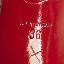 Pre Owned Christian Louboutin Rosalie Size 36 Pink Iridescent Leather Slingback Sandals