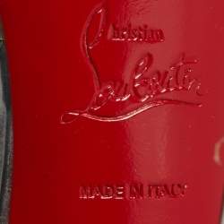 Pre Owned صندل كريستيان لوبوتان بي في سي فضي أيقون إيه كلوس سيور الكاحل مقاس 38.5