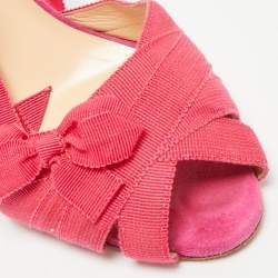 مملوكة مسبقًا Christian Louboutin Christeriva Size 38 Two Tone Canvas and Suede Ankle Strap Sandals